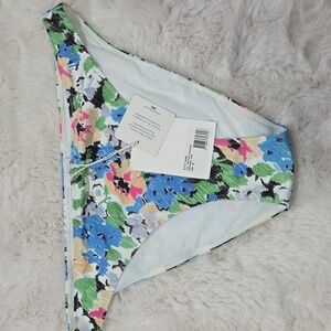 NWT Ganni Floral Pattern Stretched Bikini Swim Bottoms S
